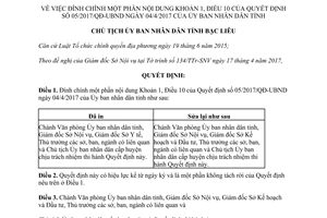 Quyết định 750/QĐ-UBND 2017 đính chính Khoản 1 Điều 10 05/2017/QĐ-UBND Bạc Liêu