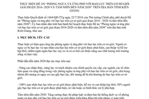 Kế hoạch 57/KH-UBND 2017 thực hiện Đề án Phòng ngừa ứng phó với bạo lực tỉnh Kiên Giang
