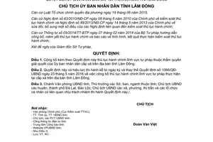 Quyết định 903/QĐ-UBND 2017 thủ tục hành chính tư pháp Ủy ban nhân dân xã Lâm Đồng