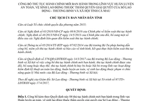 Quyết định 785/QĐ-UBND 2017 công bố thủ tục hành chính Huấn luyện an toàn lao động Cà Mau