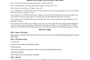 Nghị quyết 13/2017/NQ-HĐND lệ phí cấp giấy phép xậy dựng địa bàn Cà Mau