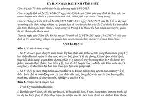 Quyết định 12/2017/QĐ-UBND vị trí chức năng nhiệm vụ quyền hạn cơ cấu Sở Y tế Vĩnh Phúc