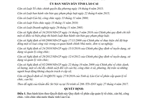 Quyết định 17/2017/QĐ-UBND phân cấp quản lý tổ chức cán bộ công viên chức nhà nước Lào Cai