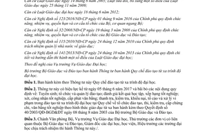 Thông tư 10/2017/TT-BGDĐT quy chế đào tạo đại học từ xa