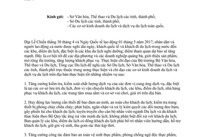 Công văn 369/TCDL-KS 2017 tổ chức dịp Lễ Chiến thắng Ngày Quốc tế lao động