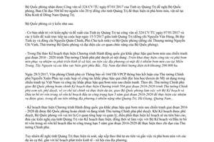 Công văn 4070/BQP-KHĐT nguồn vốn rà phá bom mìn vật nổ tại Quảng Trị 2017