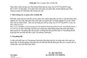 Công văn 3181/BNN-VP 2017 xử lý phản ánh kiến nghị người dân doanh nghiệp