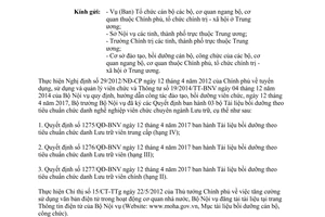 Công văn 2133/BNV-ĐT 2017 tài liệu bồi dưỡng chức danh nghề nghiệp viên chức Lưu trữ