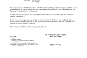 Công văn 4026/VPCP-KTTH thuế nhà thầu hàng hóa nhập khẩu điều khoản bảo hành Chính phủ 2017