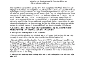 Công văn 1622/BGDĐT-KHCNMT 2017 kế hoạch bảo vệ môi trường 2018