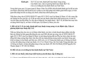 Công văn 5750/QLD-ĐK 2017 cập nhật thông tin dược lý thuốc hoạt chất hydroxyzin