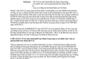 Công văn 5751/QLD-ĐK 2017 cập nhật thông tin dược lý thuốc chứa warfarin