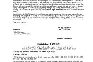 Công văn 1636/LĐTBXH-PCTNXH 2017 xây dựng dữ liệu về phòng chống tệ nạn xã hội