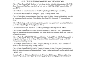 Quyết định 43/2017/QĐ-TTg thủ tục điện tử với tàu bay xuất cảnh nhập cảnh qua Cơ chế một cửa