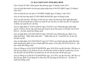 Quyết định 11/2017/QĐ-UBND Quy định quản lý bảo vệ phát huy giá trị di sản văn hóa Hòa Bình