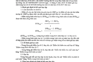 Công văn 1392/BGDĐT-GDTrH 2017 đánh giá học sinh trung học cơ sở mô hình trường học mới