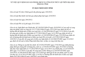 Quyết định 20/2017/QĐ-UBND quy định giá sản phẩm dịch vụ công ích thủy lợi Hà Tĩnh