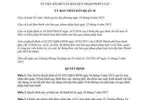 Quyết định 01/2017/QĐ-UBND bãi bỏ 02/2012/QĐ-UBND sản xuất vật liệu xây dựng Hồ Chí Minh