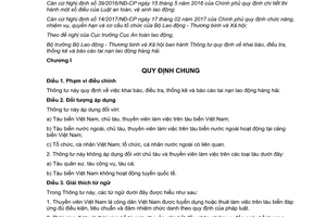 Thông tư 13/2017/TT-BLĐTBXH khai báo điều tra thống kê báo cáo tai nạn lao động hàng hải