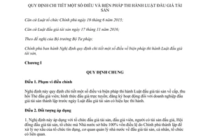 Nghị định 62/2017/NĐ-CP hướng dẫn Luật đấu giá tài sản