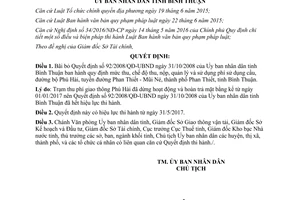 Quyết định 15/2017/QĐ-UBND bãi bỏ 92/2008/QĐ-UBND phí sử dụng cầu Bình Thuận