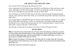 Quyết định 873/QĐ-UBND 2017 thủ tục hành chính lĩnh vực Công chứng Sở Tư pháp Cà Mau