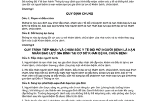 Thông tư 24/2017/TT-BYT tiếp nhận chăm sóc y tế thống kê người bệnh là nạn nhân bạo lực gia đình
