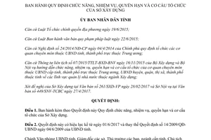 Quyết định 24/2017/QĐ-UBND chức năng nhiệm vụ quyền hạn cơ cấu tổ chức Sở Xây dựng Hà Tĩnh