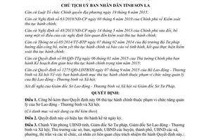 Quyết định 1293/QĐ-UBND 2017 công bố thủ tục hành chính quản lý của Sở Lao động Sơn La
