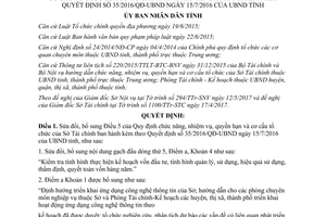 Quyết định 19/2017/QĐ-UBND sửa đổi 35/2016/QĐ-UBND cơ cấu tổ chức của Sở Tài chính Phú Yên