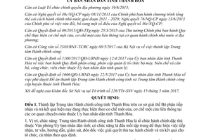 Quyết định 1668/QĐ-UBND 2017 dự án thành lập Trung tâm Hành chính công Thanh Hóa