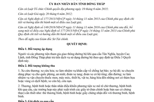 Quyết định 20/2017/QĐ-UBND giá dịch vụ qua cầu Tân Nghĩa huyện Cao Lãnh Đồng Tháp