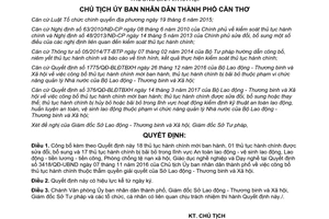 Quyết định 1364/QĐ-UBND 2017 công bố thủ tục hành chính thẩm quyền Sở Lao động Cần Thơ