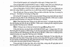 Thông tư 06/2017/TT-BTNMT định mức kinh tế điều tra địa chất khoáng sản biển sâu từ 300 2500m