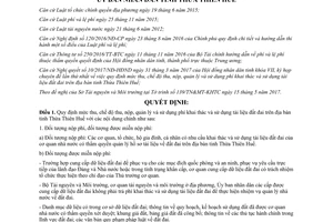 Quyết định 42/2017/QĐ-UBND thu nộp quản lý sử dụng phí khai thác sử dụng tài liệu đất đai Huế