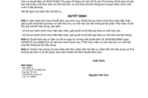 Quyết định 1102/QĐ-UBND 2017 thủ tục hành chính cơ chế một cửa Sở Xây dựng Huế