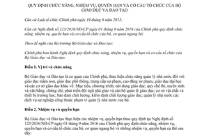 Nghị định 69/2017/NĐ-CP chức năng nhiệm vụ quyền hạn cơ cấu tổ chức Bộ Giáo dục và Đào tạo