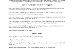 Quyết định 293/QĐ-VP 2017 quy định chế độ khoán kinh phí sử dụng xe ô tô khi đi công tác