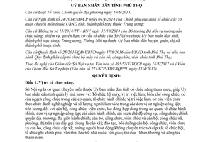 Quyết định 19/2017/QĐ-UBND quy định chức năng cơ cấu tổ chức Sở Nội vụ Phú Thọ