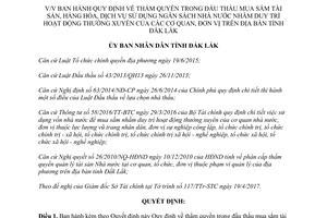 Quyết định 16/2017/QĐ-UBND đấu thầu mua sắm sử dụng ngân sách nhà nước Đắk Lắk