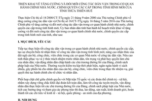 Kế hoạch 125/KH-UBND 2017 công tác dân vận trong cơ quan hành chính nhà nước Huế