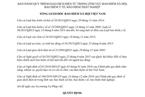 Quyết định 838/QĐ-BHXH 2017 Quy trình giao dịch điện tử bảo hiểm xã hội y tế thất nghiệp