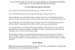 Quyết định 03/2017/QĐ-UBND tổ chức và hoạt động Văn phòng Hội đồng nhân dân Hồ Chí Minh