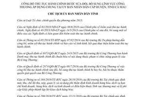 Quyết định 954/QĐ-UBND 2017 công bố thủ tục hành chính lĩnh vực Công thương Cà Mau