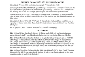 Quyết định 1440/QĐ-UBND 2017 công bố thủ tục hành chính Ủy ban nhân dân xã Cần Thơ