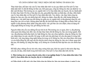 Chỉ thị 06/CT-UBND 2017 chấn chỉnh thực hiện chế độ thông tin báo cáo tỉnh Trà Vinh