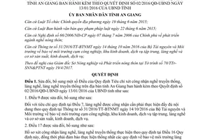 Quyết định 19/2017/QĐ-UBND sửa đổi 02/2016/QĐ-UBND nghề truyền thống làng nghề An Giang