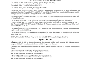 Quyết định 760/QĐ-UBND 2017 giá diện tích bán hàng chợ đầu tư ngân sách nhà nước Hà Giang