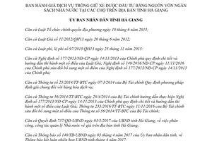 Quyết định 761/QĐ-UBND 2017 giá dịch vụ giữ xe nguồn vốn ngân sách tại các chợ Hà Giang