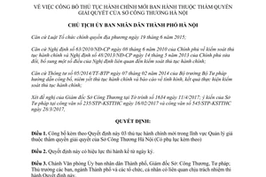 Quyết định 2511/QĐ-UBND 2017 thủ tục hành chính mới thẩm quyền Sở Công Thương Hà Nội